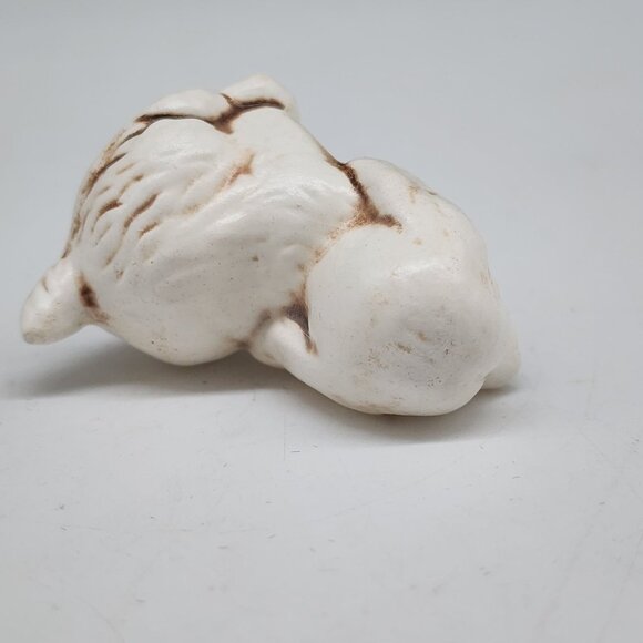 Vintage Ceramic Puppy Figurine Adorable Handcrafted Smiling Dog Statue Signed - Picture 8 of 8